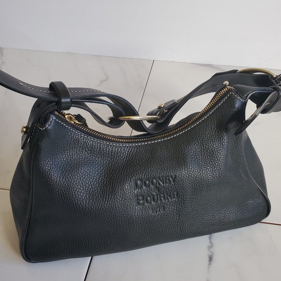 Dooney & Bourke Handbags - Dooney & Bourne Black Pebbled Leather Hobo